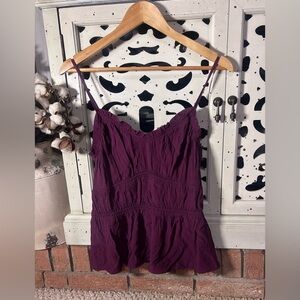 Old Navy Purple Spaghetti Strap Peplum Top